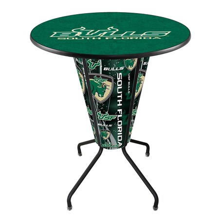 Holland Bar Stool Co Lighted 42" Black South Florida Pub Table L218B42SouFla36RSouFla
